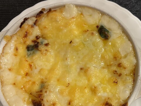 国産チーズで♪鮭とほうれん草のマカロニグラタン